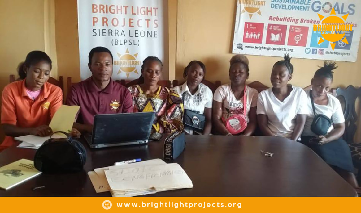 Grooming new Bright Light Projects Girls Shall Rise beneficiaries to start vocational training at Sierra Leone