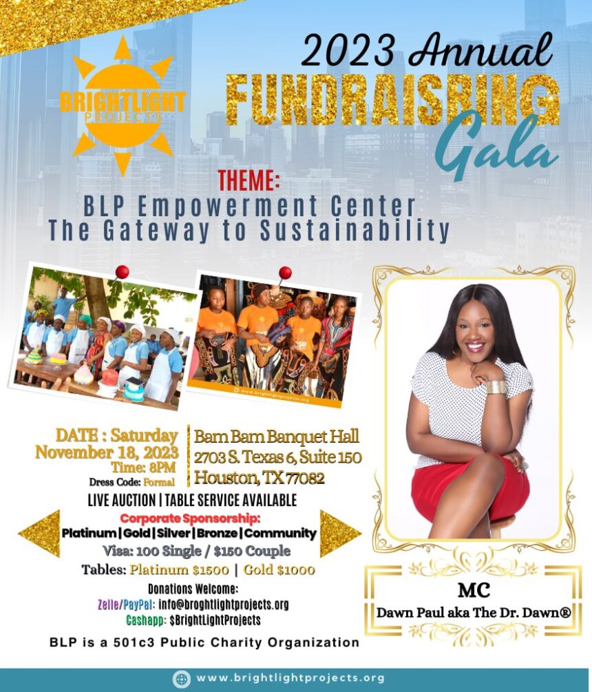 Dawn Paul aka The Dr. Dawn® as MC for BLP 2023 Annual Fundraising Gala in Houston, Texas November 18, 2023